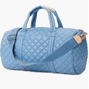 MZ Wallace Cornflower Blue Morgan Quilted Duffel